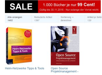 Terrashop: 1000 Bücher für je 99 Cent