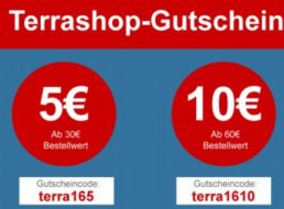 Terrashop: Rabatt von 5 – 10 Euro auf 20.000 Sonderangebote