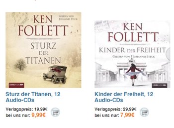 Terrashop: Bestseller-Hörbücher von Follett, King & Co ab 2,99 Euro frei Haus