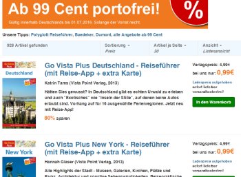 Terrashop: Knapp 1000 Reiseführer ab 99 Cent frei Haus