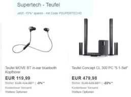 Teufel: 15 Prozent Rabatt & Gratis-Versand via Ebay