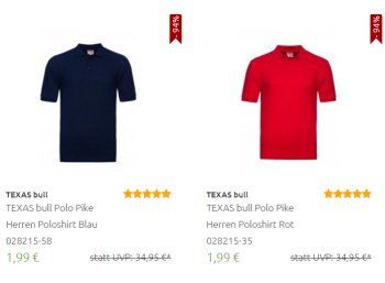 Outlet46: 5000 Poloshirts ab 1,99 Euro frei Haus