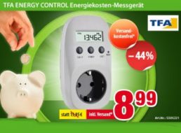 Völkner: Energiekosten-Messgerät "TFA Energy Control" für 8,99 Euro frei Haus