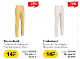 Timberland: Chinos für 14,99 bis 23,99 Euro bei Sportspar.de