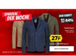 Sportspar: Timberland-Sakko für 27,27 statt 159,99 Euro