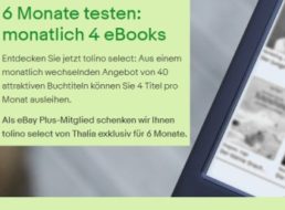 Ebay Plus: Tolino Select sechs Monate zum Nulltarif testen