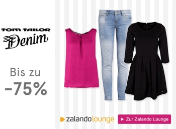 Bei Zalando sind sämtliche Tom Tailor Klamotten bis zu 75 % reduziert (Bild: Zalando)