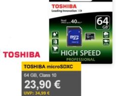 Allyouneed: Toshiba microSDXC mit 64 GByte für 23,90 Euro