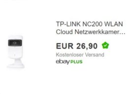 Ebay: Netzwerkkamera TP-Link NC200 für 26,90 Euro frei Haus