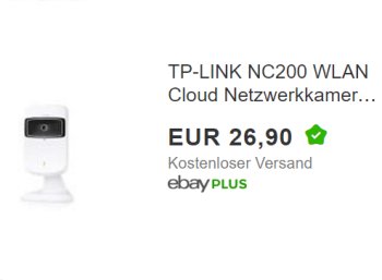 Ebay: Netzwerkkamera TP-Link NC200 für 26,90 Euro frei Haus