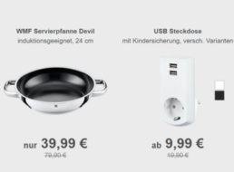 Allyouneed: "conecto Schutzkontakt-Steckdose" mit USB-Anschlüssen für 9,99 Euro