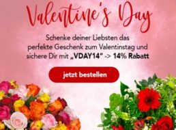 Valentinstag: 14 Prozent Rabatt auf bereits reduzierte Sträuße