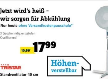 Standventilator Tristar VE 5948 für 17,99 Euro frei Haus