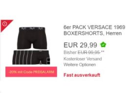 Versace: Boxershorts im Sechserpack für 23,99 Euro frei Haus