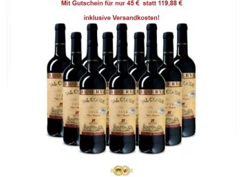 Weinvorteil: 12 Flaschen prämierter "Val Conde - Reserva" aus 2010 für 45 Euro