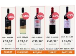 Weinvorteil: Drei Zwölferpakete Wein für je unter 40 Euro frei Haus