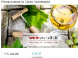 Weinvorteil: Gutschein über 35 Euro bei Dailydeal für 7,50 Euro