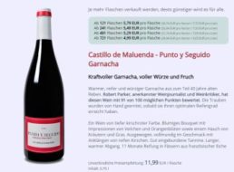 Weinvorteil: Rotwein mit 91 Parker-Punkten für 4,99 Euro pro Flasche