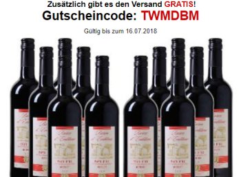 Weinvorteil: Zwölf Flaschen Merlot Baron d'Emblème für 45 Euro frei Haus