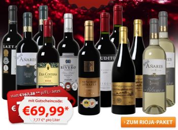 Rioja-Paket mit 104 Euro Rabatt