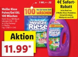 Lidl: Weißer Riese zum Discounterpreis beim Kauf von zwei Packs