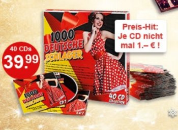 Weltbild: 40 Schlager-CDs für zusammen 39,99 Euro