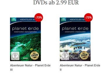 Weltbild: DVDs ab 2,99 Euro mit Gratis-Versand