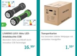 Lidl: Werkzeug-Spezial mit Arbeitshosen, Umzugskartons und Bohrersätzen