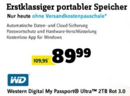 Conrad: Externe Festplatte mit Cloudsicherung für 89,99 Euro