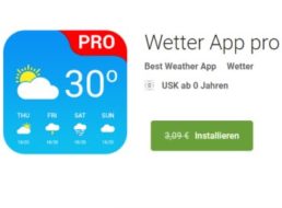 Gratis: Wetter App Pro bei Google Play für 0 Euro