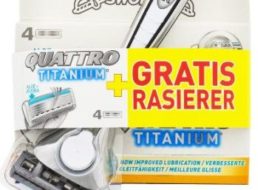 Dealclub: Viererpack Wilkinson Quattro mit Rasierer für 9,99 Euro