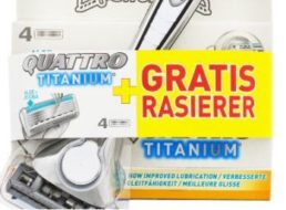 Wilkinson: Quattro Titanium Viererpack mit Rasierer für 9,99 Euro