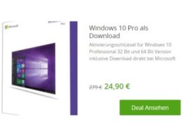 Windows 10 Pro: Download-Version bei Groupon für 24,90 Euro frei Haus