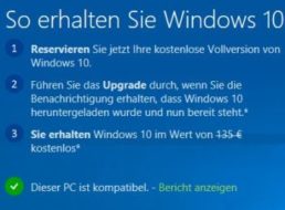 Windows 10: Reservierung via Taskleiste vornehmen