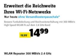 Conrad: WLAN-Repeater für 14,99 Euro frei Haus