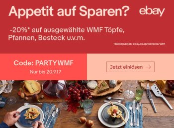 Ebay: WMF-Rabatt von 20 Prozent auf über 100 Aktionsprodukte