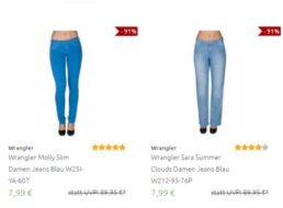 Wrangler: Jeans bei Outlet46 ab 7,99 Euro frei Haus