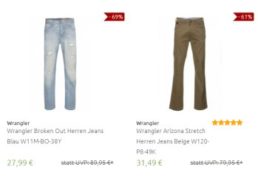 Wrangler: Sale bei Outlet46 mit Jeans ab 27,99 Euro frei Haus