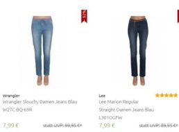 Outlet46: Damen-Jeans von Wranlger und Lee für 7,99 Euro frei Haus