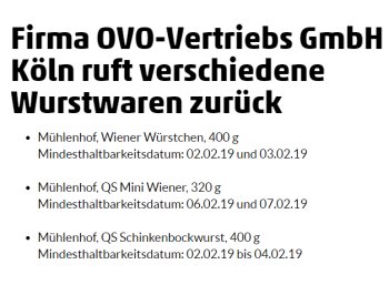 Rückruf: Penny und Rewe warnen vor Verzehr diverser Wurstwaren