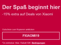 Ebay: Xiaomi-Artikel bis Freitag mit 15 Prozent Extra-Rabatt