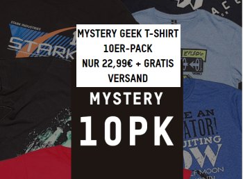 Zavvi: Zehnerpack Geek-T-Shirts für 22,99 Euro frei Haus